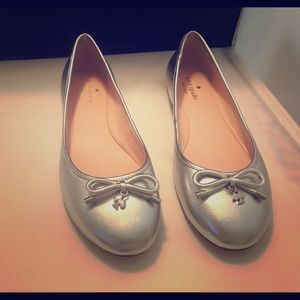 Kate Spade  ♠️ Silver Ballet Flats